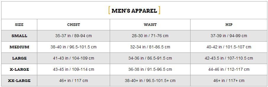 Zoot Arm Coolers Size Chart