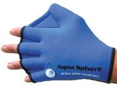 Aqua Sphere Webbed Swim Gloves, Blue - Small - 231655 - ST1704040S